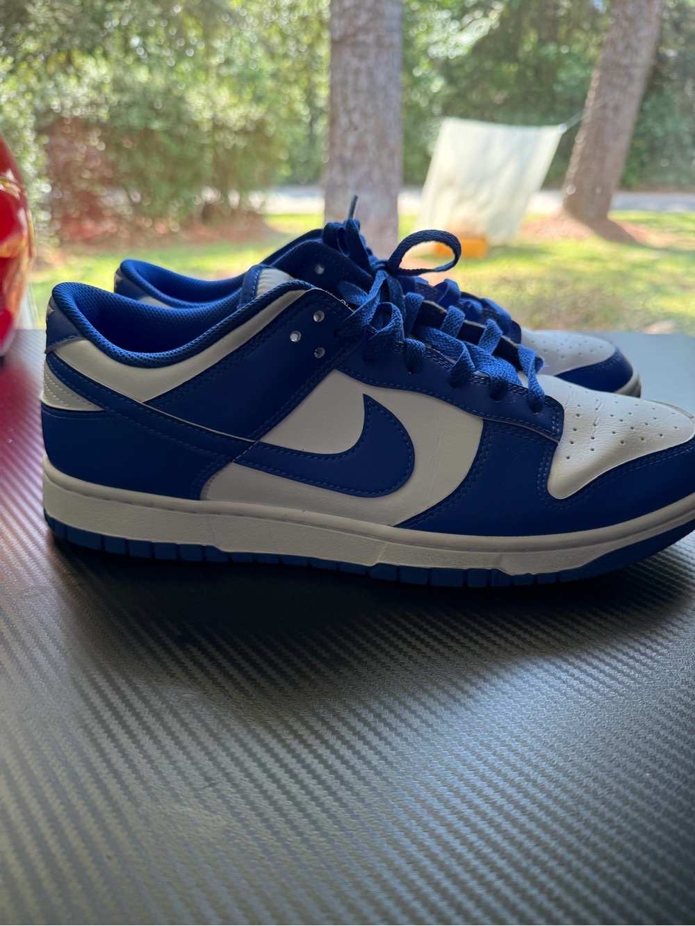 Nike Men’s Low Dunks size 11.5 - White/Blue